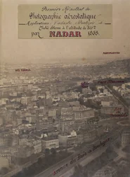 Flygfoto över Paris, c.1868